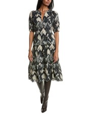 Ba&Sh 'Anissa' Tiered Short Sleeve Midi Dress in Navy sz 0 NWT picture