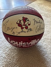 Original vintage 1986-1987 Louisville Cardinals Team Signed Basketball - Pervis  picture