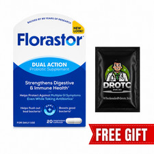 Florastor Dual Action Digestive & Immune Health 20 Capsule + Free Wipe EXP 06/27 picture