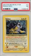 2001 POKEMON NEO REVELATION #13 RAIKOU-HOLO PSA 7 picture