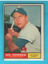 1961 Topps #460 Gil Hodges, LA Dodgers, VG+ picture