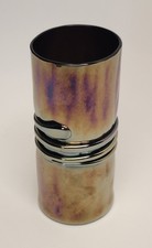 Vintage Esteban Prieto Iridescent 6 Inch Glass Tumbler Signed picture