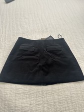 J Crew NWT black Velvet Mini Skirt 2 Ora Tessuti Italian Fabric NWT picture