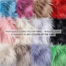 Fluffy Shaggy Faux Fur Fabric by Yard – 60