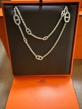 BNIB HERMES Farandole Long Necklace 120 Sterling Silver picture