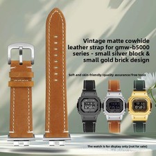 Fits Casio G-shock GMW-B5000 Genuine Leather Watch Straps Mens Soft Vintage Band picture