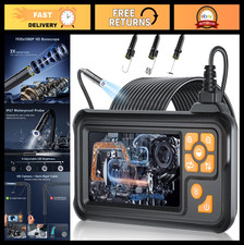 50FT Waterproof Endoscope Camera, 1080P HD Borescope with 8 LED Lights, 4.3