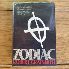 Zodiac By  Robert Graysmith MYLAR COVERING  1986  zodiac serial killer 1st Print picture