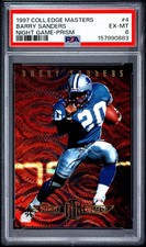 Barry Sanders 1997 Collector’s Edge Masters Night Game Prism /250 PSA 6 picture