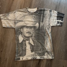 Vintage 1997 Alan Jackson All Over Print Shirt L Country Music AOP Single Stitch picture