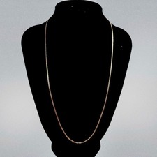 Vintage Mid Century 14k Solid Gold 18” Curb Link Chain, 2.4g Tested picture