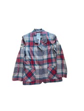Vintage Deadstock Plaid Equestrian Chore Coat 100% Cotton Union USA Made Women’s picture