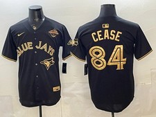 Men's MLB Toronto Blue Jays #84 Dylan Cease Premier Limited - Black Gold picture