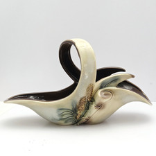 Hull Pottery Parchment Pine Basket 16