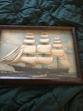 Rare Vintage Gordon Grant Flying Cloud Shadowbox  framed by Cove Craft picture