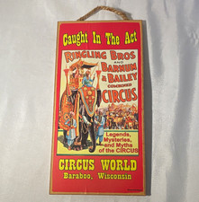 Gift Pro Circus World Baraboo WI Ringling Bros Hanging Wall Plaque 5x10