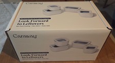 Caraway Home 9 Pc Mini Food Storage Container Set Glass Cream- NEW picture