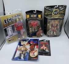 Autographed WWE AEW Figure Lot of 5 Arn Anderson Sandman Rotunda Ryder JSA picture