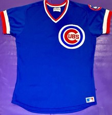 Authentic Chicago Cubs Vintage 1970’s-1980s Pro Cut On Field Sand Knit Jersey 46 picture