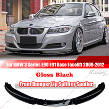 GLOSSY BALCK FRONT BUMPER BODY KIT LIP FIT 2009-2011 BMW 320i 330i E90 4DR/SEDAN picture