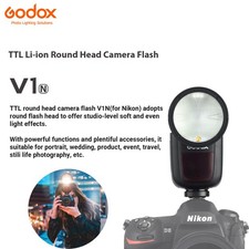Godox V1 V1N V1S V1C 2.4G TTL HSS Camera Flash Speedlite Round Head Light USA picture