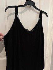 Torrid Black Tank Top With Lace Detailing Size 3 picture
