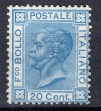 KINGDOM OF ITALY 1867 20 CENTS TURIN N.T26 G.I MNH** picture