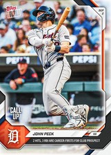 John Peck CALL UP - 2026 MLB Topps NOW #629 - PR: 1297 - Detroit Tigers PREORDER picture
