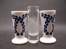 LOT OF 3 TEQUILA SHOT GLASSES CLASE AZUL HAND PAINTED SNIFTERS & CORRALEJO GLASS picture
