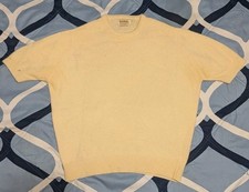 VTG 50s 60s Maurice Bruder USA 100% Pure Cashmere Short Sleeve Sweater M picture