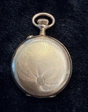 Antique Swiss Gold Filled Ladies Hunter Pocket Watch Gustav Rau Buffalo Runs picture
