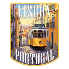 Lisbon Portugal Souvenir Decorative Flat Magnet or Sticker picture