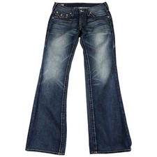 True Religion Billy Jeans Mens 32 Blue Good Vintage Y2K Bootcut Faded Wash Denim picture