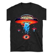 100% Cotton Boston Band T-Shirt Poster Shirt Spaceship Rock Band T-Shirt Men'S B picture