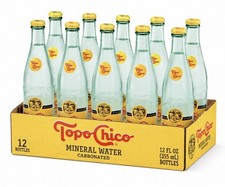 12 PACK Topo Chico Mineral Water, From Mexico, 12 oz GLASS BOTTLES picture