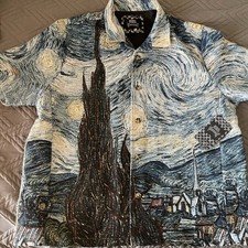 NWT Rebel Vengeance Starry Night Short Sleeve Button-Down Shirt Men’s Size XXL picture