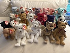 Vintage Ty Beanie Baby Bear Estate Lot - 20 Piece Collector Bundle Mint picture