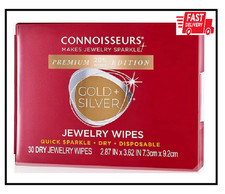 CONNOISSEURS Premium Edition Jewelry Wipes for Gold & Silver Jewelry - 30 Pack picture