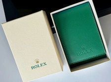 Rolex Green Leather Travel Pouch Case Authentic Service Center Watch Holder NIB picture