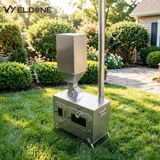 16L MAX Pellet Hopper Feeder Pellet Storage Bin for Camping Pellet Stove 8-10H picture