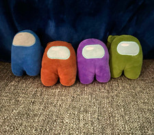 Among Us Crewmate Plush Lot of 4 Blue Brown Purple Green Small 6 in 2020 picture
