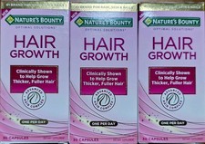 3X Nature's Bounty Optimal Solutions Hair Growth Supplement Biotin 90 Total 9/26 picture