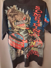 Vintage 1997 Jeff Gordon DuPont #24 Jurassic Park The Ride AOP T-Shirt Chase Aut picture