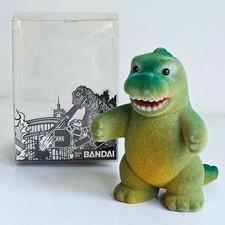 80s BANDAI GODZILLA FLOCKED FELT MASCOT GODZILLAND RARE SPACE ALIEN TOY JAPAN picture