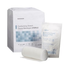 Bag of 12 Rolls McKesson Conforming Stretch Gauze Bandage Sterile 4