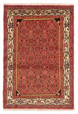 Vintage Hand-Knotted Area Rug 3'8
