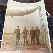 Officers Posing Before USS Shenandoah Before Leaving Lakehurst Naval Air Station picture