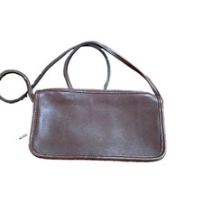 VTG COACH #9655 Small Zippered Brown Leather Crossbody  picture