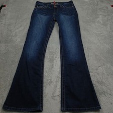 BKE Jeans Womens 29 Blue Denim Flared Star Dark Wash Y2K Casual picture