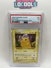 1999 Pokemon Game 58 Pikachu Red Cheeks Shadowless PSA 1 PR picture